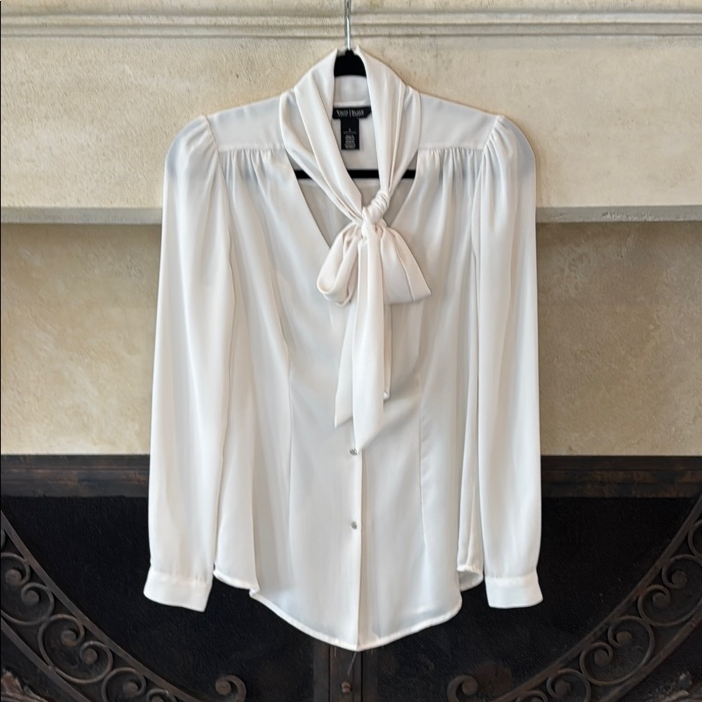 WHBM Tie Front Blouse